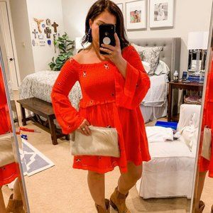 Free People Ruched Mini Dress